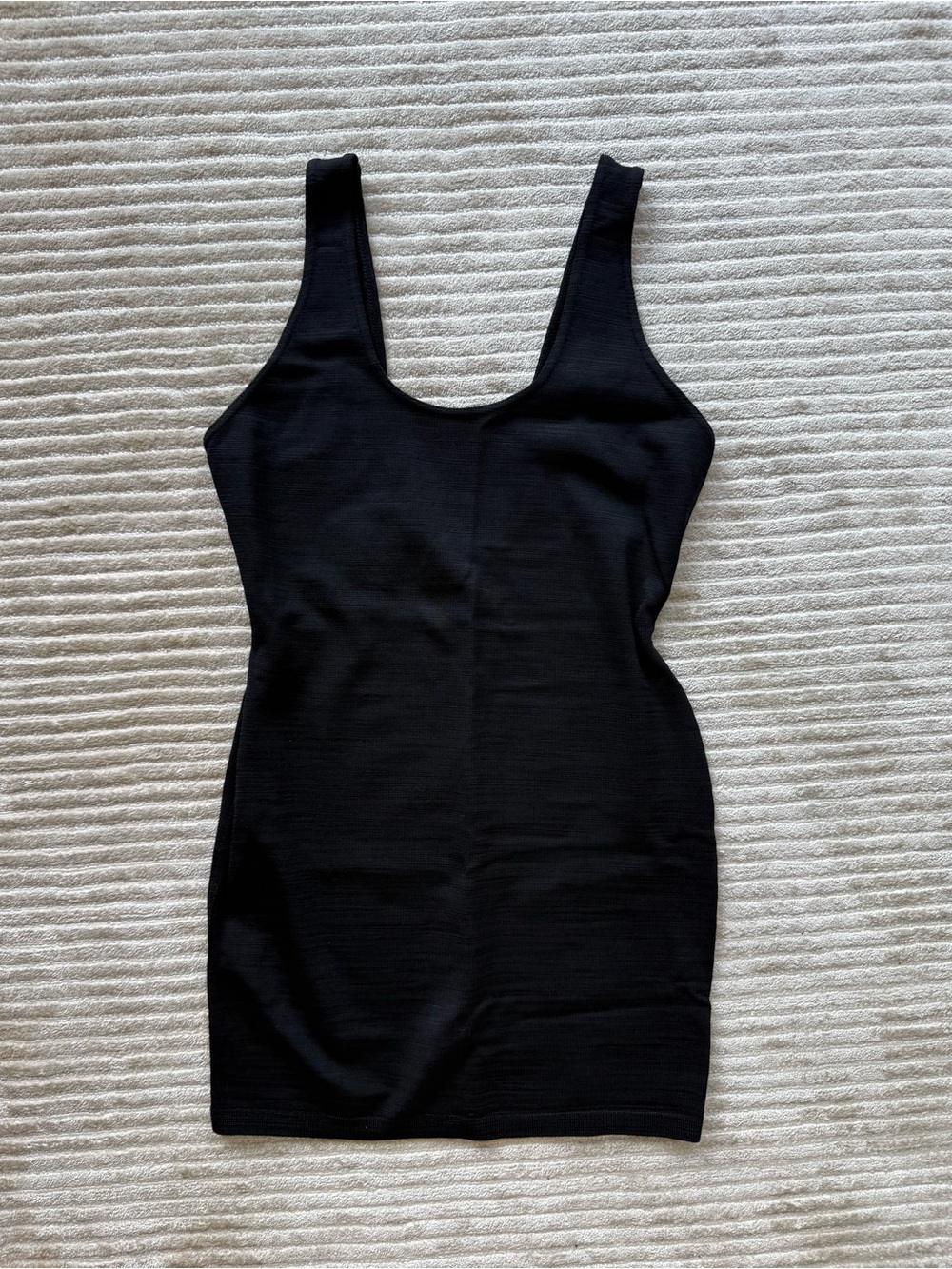 Alaia Black Scoop Neck Mini Dress
